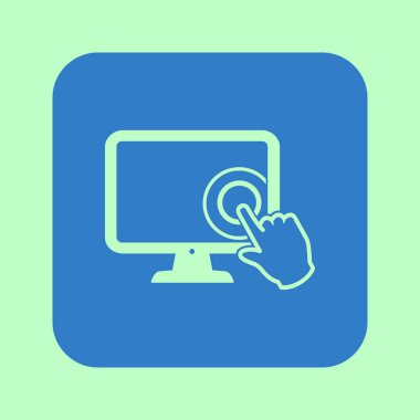 Ekran monitör simgeye dokunun. İşaretçi işaret.