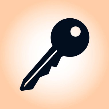 Anahtar simgesi. Kilit simgesi. Güvenlik işareti. Düz tasarım stili.