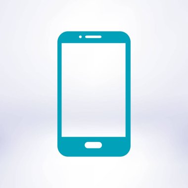 Smartphone simge vektör Illustration. Düz tasarım stili. 