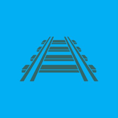 Demiryolu simgesi. İşareti tren. Parça yolu sembolü.  