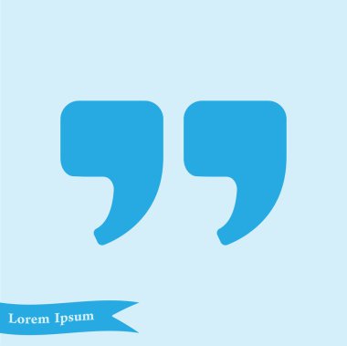 Konuşma simgesini. İletişim sembolü. Sohbet alıntı işareti.