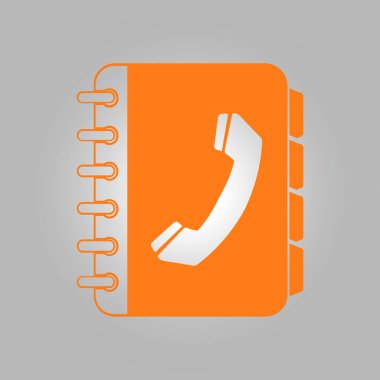 Telefon Rehberi düz simgesi. Düz tasarım stili.