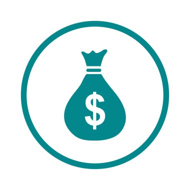 Doları Usd para birimi simgesi. Düz tasarım stili. 