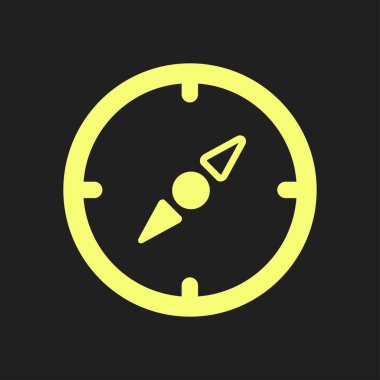 Vektör pusula simgesini. Yöreden yönde. Düz tasarım stili.