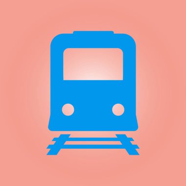 Tren simgesi. Metro sembolü. Tren istasyonu işareti.