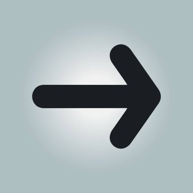 Ok simgesi. Kara navigasyonu için işaretçi yönünü.