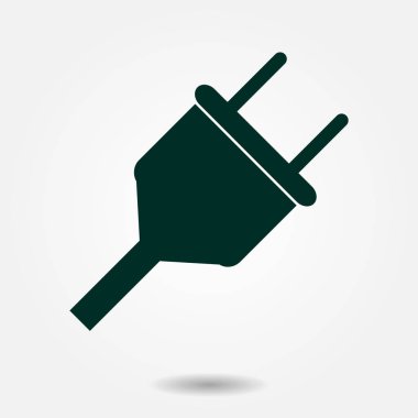 Vektör elektrik prizinden sembolü. Web düz simgesi.