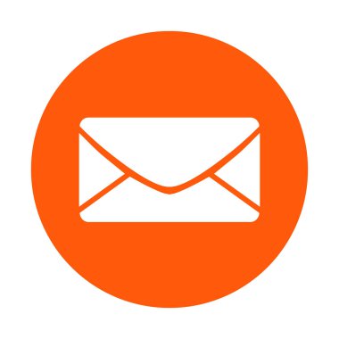 Düz simgesi mektup. Posta simgesi. Vektör simgesi. 