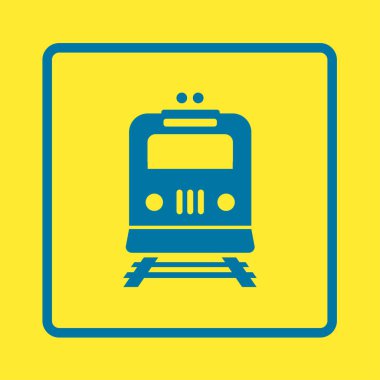 Tren simgesi. Metro sembolü. Tren istasyonu işareti.