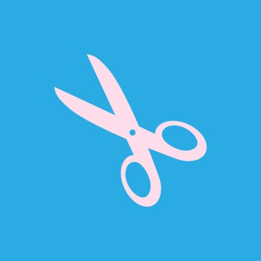 Makas simgesi. Mark burayı kes. Düz tasarım.