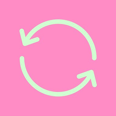 Ciircular ok işareti simge vektör. Düz tasarım stili.