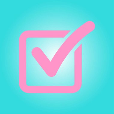 Kontrol listesi simgesi. Kutu işaretinde işaretle.