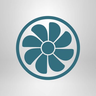 Fan simgesi renk vektör illüstrasyon