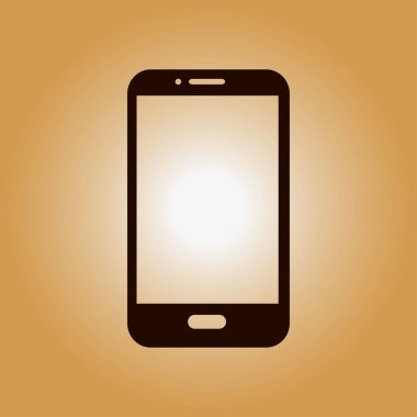 Smartphone simge vektör Illustration. Düz tasarım stili. 