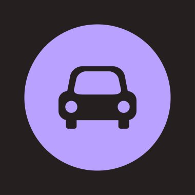 Taşıma simgesi. Araba işareti. Teslimat taşıma sembolü.