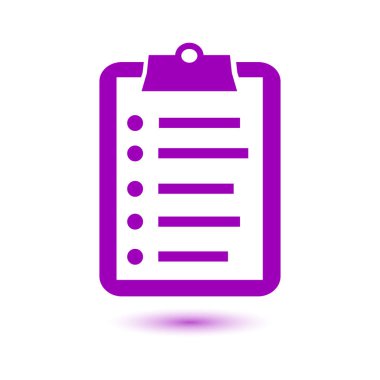 Listesi vektör simgesini denetleyin. Alışveriş listesi simgesi. Düz tasarım stili.