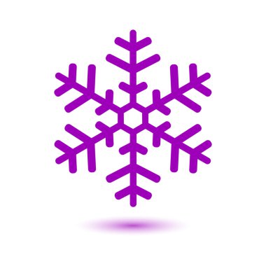 Kar tanesi simgesi. Yılbaşı Dekorasyonu. Tüm Noel ve yeni yıl kutlamak için.