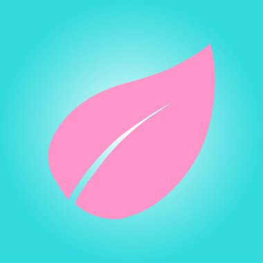 Yaprak simgesi. Taze doğal ürün. Organik ürün simgesi. Düz tasarım stili.