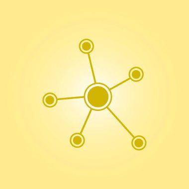 Sosyal ağ tek simge. Küresel teknoloji. İş sosyal bağlantıları ağ.