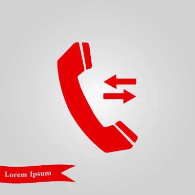 Telefon simgesi. Düz tasarım stili. Geri bildirim sembolü.