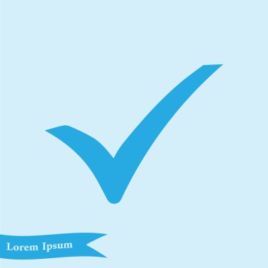 Basit işaretleme simgesi, vektör illüstrasyonu