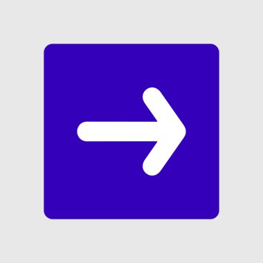 Ok simgesi. Kara navigasyonu için işaretçi yönünü.