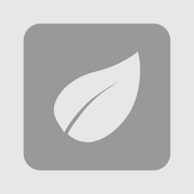 Yaprak simgesi. Taze doğal ürün. Organik ürün simgesi. Düz tasarım stili.