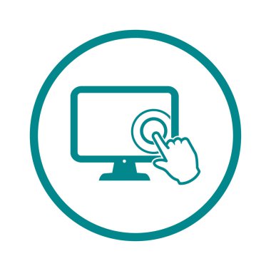 Ekran monitör simgeye dokunun. İşaretçi işaret.