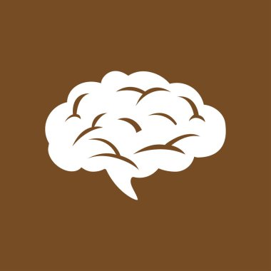 Beyin simgesi. İnsan akıllı akıllı zihin. Nöroloji sembolü.