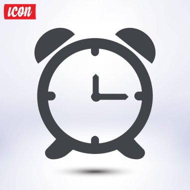 Saat Açık. Saat yüzü. Düz tasarım stili.