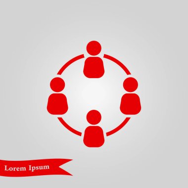 İletişim konsepti. Sosyal ağ tek simgesi. Küresel teknoloji İş dünyasındaki sosyal bağlantılar ağı.