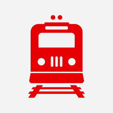 Tren simgesi. Metro sembolü. Tren istasyonu işareti.