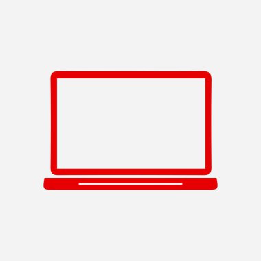Laptop, vektör çizim basit simgesi