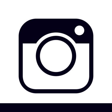 Fotoğraf kamera simgesi. Sosyal medya erkek imzala. Yenilikçi kamera. 