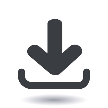 Simgesini indirin. Düğme yükleyin. Düz tasarım stili.