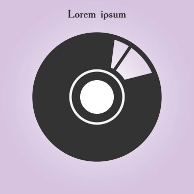 CD veya Dvd simgesini. Kompakt disk erkek. Düz tasarım stili.