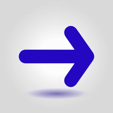 Ok simgesi. Kara navigasyonu için işaretçi yönünü.