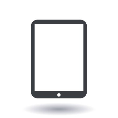 Modern dijital tablet Pc simgesi. Düz tasarım simgesi. 