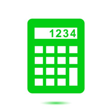 Hesap makinesi simge. Maliyet fiyatını hesaplamak. Düz tasarım stili. 