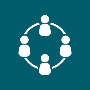 İletişim konsepti. Sosyal ağ tek simgesi. Küresel teknoloji İş dünyasındaki sosyal bağlantılar ağı.