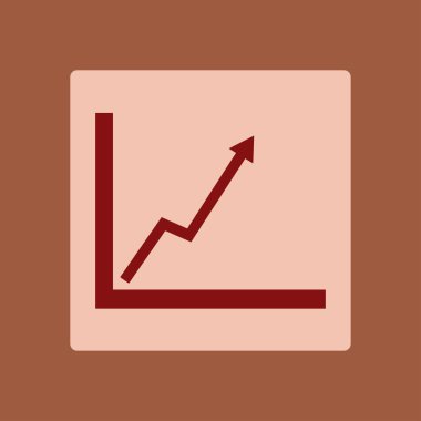 İş grafiği. Infographic. Grafik simgesini. Büyüyen grafik erkek. Düz tasarım stili.