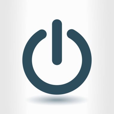 Güç işareti düz simgesi.