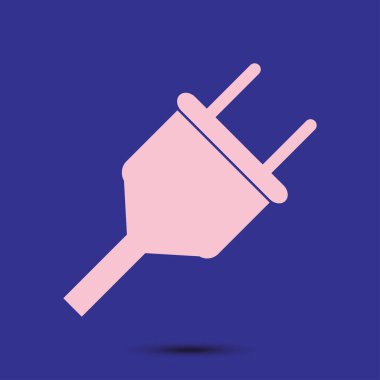 Vektör elektrik prizinden sembolü. Web düz simgesi.