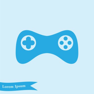 Gamepad simgesi. Vektör. Düz tasarım stili. Joypad sembolü.