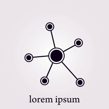 Sosyal ağ tek simge. Küresel teknoloji. İş sosyal bağlantıları ağ.