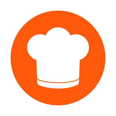 Chef şapka işareti simgesi. Şapka pişirme sembolü.