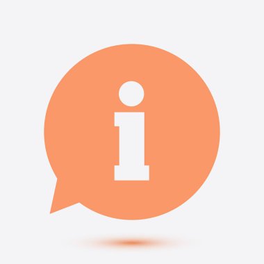 Bilgi: konuşma balonu sembolü. Düz tasarım stili