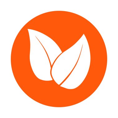 Yaprak simgesi. Taze doğal ürün simgesi. Organik ürün işareti. Düz tasarım stili.