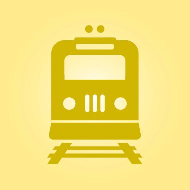 Tren simgesi. Metro sembolü. Tren istasyonu işareti.