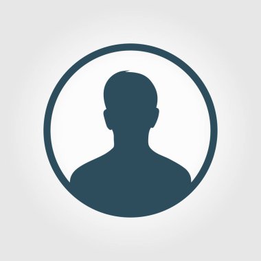 Kullanıcı simgesi simgesi. Kişi sembolü. İnsan avatarı. Düz stil.. 